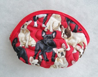 Small Quilted Purse - Frenchies french bulldog