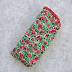 Quilted Sunglass/eyeglass case - Watermelons