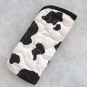 Quilted Eyeglass/sunglass case - Holstein cow spots