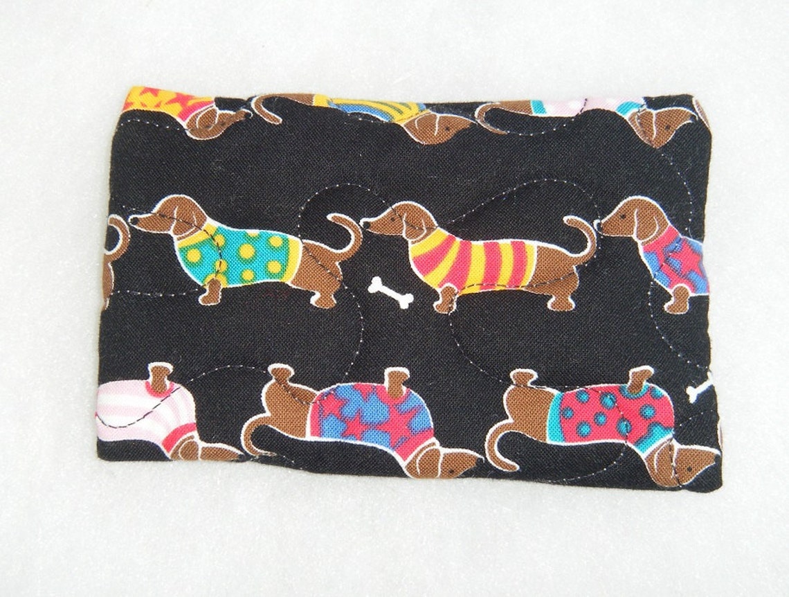 Tissue Holder Quilted Dachshunds With Sweaters Etsy