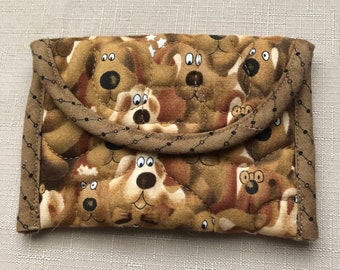 Card Holder - Brown Dogs