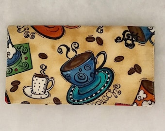 Coffee Cups2 - checkbook cover