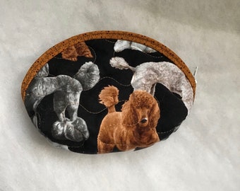 Small Quilted Purse - Poodles