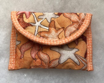 Starfish - quilted card holder