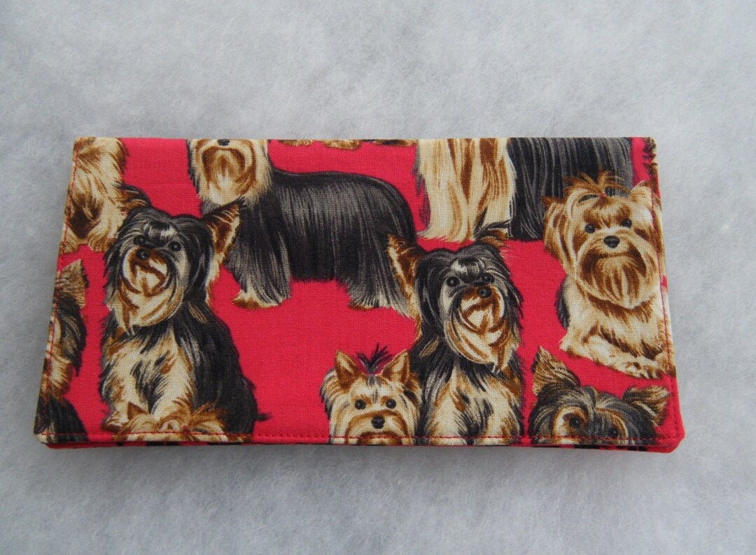 Checkbook Cover Yorkies Yorkshire Terrier Etsy