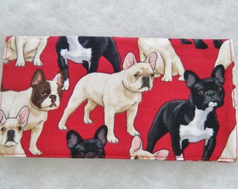 Checkbook Cover - frenchies  french bulldog