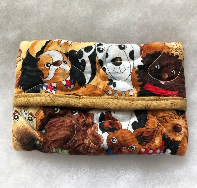 Tissue Holder Quilted - happy dogs Tissue Holder Quilted - happy dogs