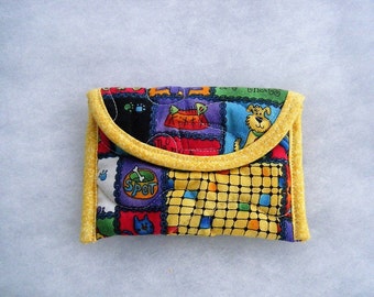 Quilted Card Holder - Dogs and cats2