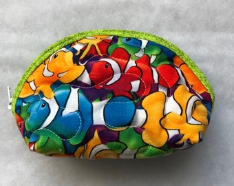 Small Quilted Purse - Clown fish colorful fish