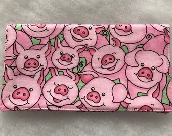 Pink pigs - Checkbook Cover