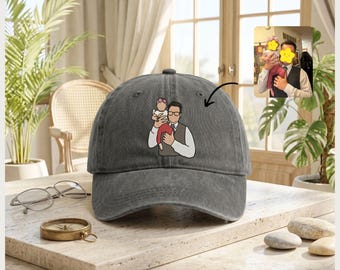 Custom Embroidered Portrait Hat | Personalized Photo Gift