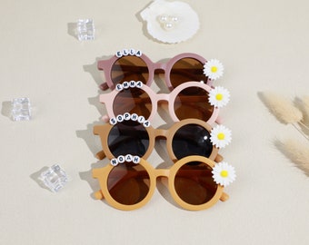 Lunettes de soleil personnalisées pour enfants, lunettes de soleil avec nom, lunettes de soleil pour tout-petits et bébés