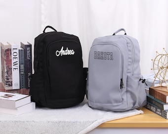 Embroidered Name Backpack, Personalized Travel Rucksack