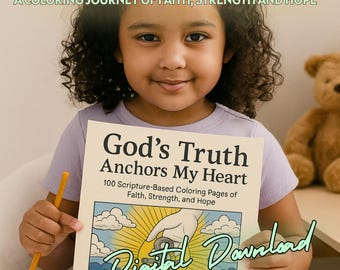 Libro para colorear de versículos bíblicos: Escritura, fe y esperanza (descarga digital, pegatinas incluidas)