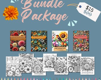 Libro para colorear de versículos bíblicos: Arte floral, versículos inspiradores (descarga digital)