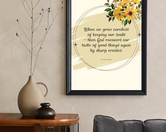 Impresión de Cruces Afiladas: Cita Puritana Concisa, Arte Mural Inspirador (Descarga Digital)