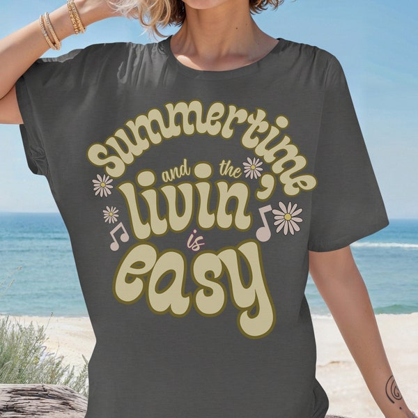 Women's Summer Shirt, Oversized Beachwear T-Shirt, Summertime, Music Lyrics, Sublime, Retro Style, Trendy, Gift, Gift Ideas, Beach, Sun