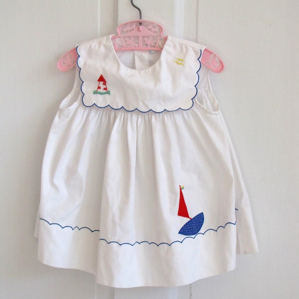 Vintage Sailboat Dress (2T-3T)