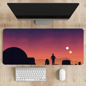 Gaming Mousepad, Star Wars Desk Mat, NonSlip Base, High Performance, Large Desk Mat, Office Decor