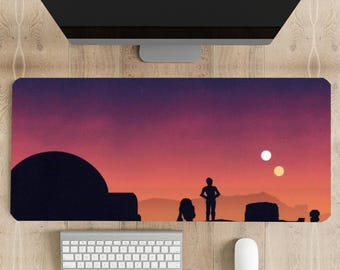 Gaming Mousepad, Star Wars Desk Mat, NonSlip Base, High Performance, Large Desk Mat, Office Decor