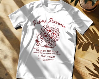 Pizza Graphic Unisex T-Shirt, Pizza Shop Softstyle Tee, Food Lover Gift, Cute Cotton Tee, Funny Pizza Shirt