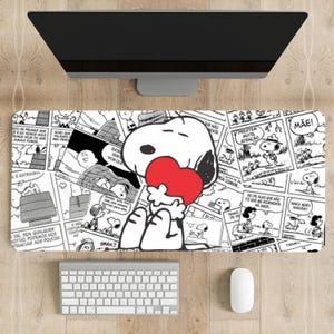 Peanuts Gang Mousepad - Non-Slip Rubber Gaming Mouse Pad With Snoopy & Friends Design