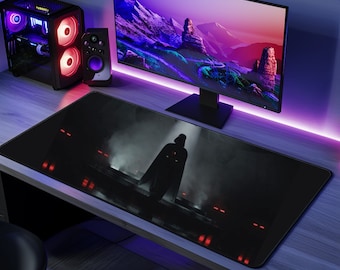 Darth Vader design Gaming mouse pads/desk mats, Star Wars theme, Black background, cool design, large desk mat, multiple sizes