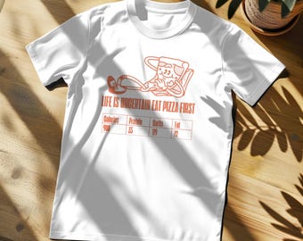 Funny Pizza Unisex T-Shirt, Pizza Graphic Cotton Softstyle Tee, Pizza Lover T-shirt, Pizza Slice Tee, Pizza Gift Idea