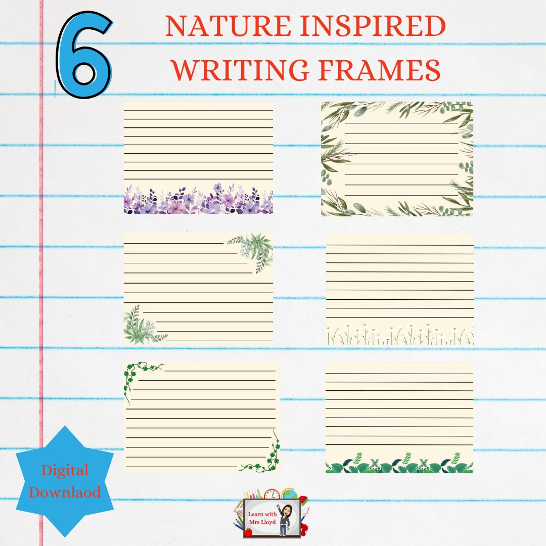 Lined Writing Paper Flowers Plants Nature Outdoor Learning Resources