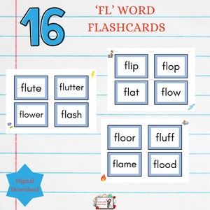Phonics sounds flashcards fl words learning resources, Early Years Kindergarten phonics Primary School Classroom activities, spelling