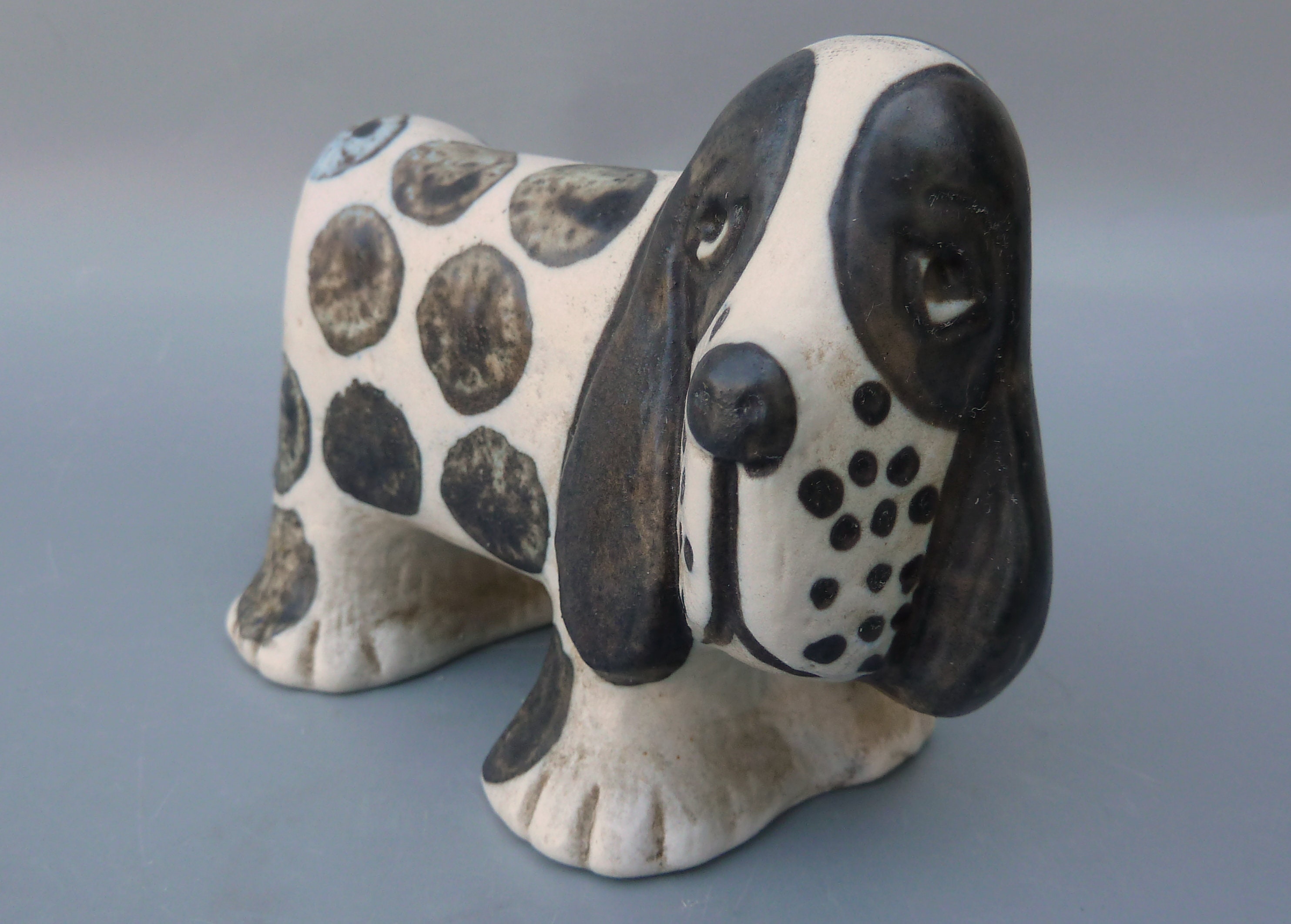 Lisa Larson Spotted Spaniel Figurine, Lisa Larson Dog Figurine