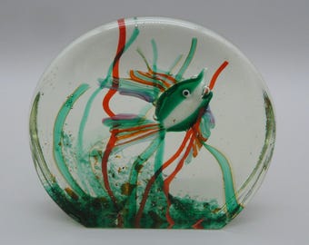 Gino Cenedese Scavo Duck Figurine, Cenedese Murano Coroso Glass