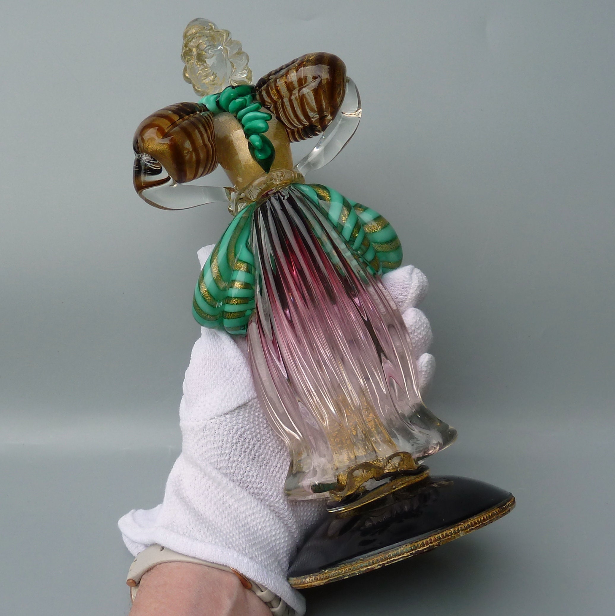 Vintage Ercole Barovier Murano Glass Lady Figurine, Barovier
