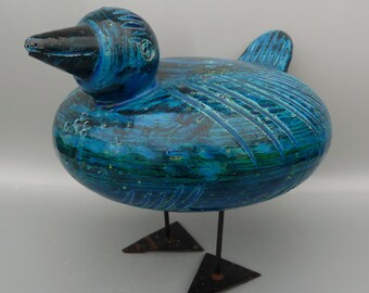 BITOSSI FRAVIA アルド・ロンディ リミニ　ブルー　タゲリ　鳥 Bitossi Ceramic Bird by Aldo Londi - Rimini Blue, 1950s - Etsy