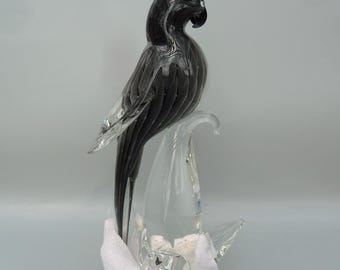 Gino Cenedese Scavo Duck Figurine, Cenedese Murano Coroso Glass