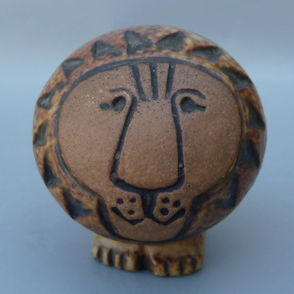 Lisa Larson Mini Lion Figurine, Lisa Larson African Lion, Swedish Pottery, Larson Gustavsberg Pottery, Lisa Larson Africa, The Lion Lover