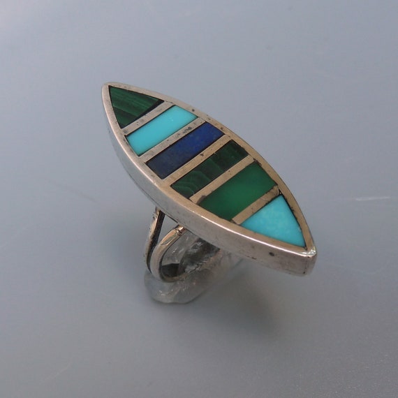 Southwest Turquoise Ring, Native American Turquoi… - image 5