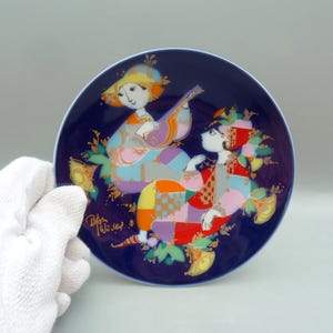 Bjorn Wiinblad Thousand and One Nights Plate, Wiinblad Ceramic Dish, Rosenthal Porcelain Plate, Rosenthal Studio Linie Bijorn Wiinblad Plate