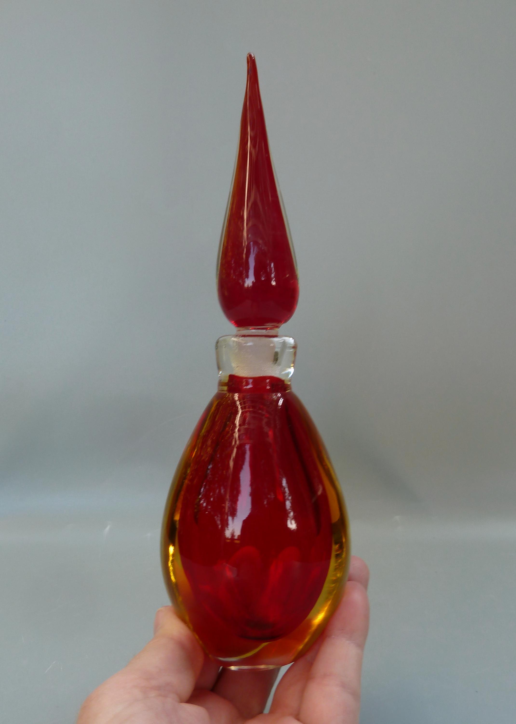 MURANO GLASS ムラノ レッド ライオン モチーフ 装飾 デカンタ MURANO