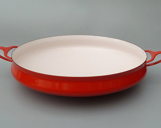 Dansk Red Enamel Paella Panlarge Dansk Paella Pandansk Etsy