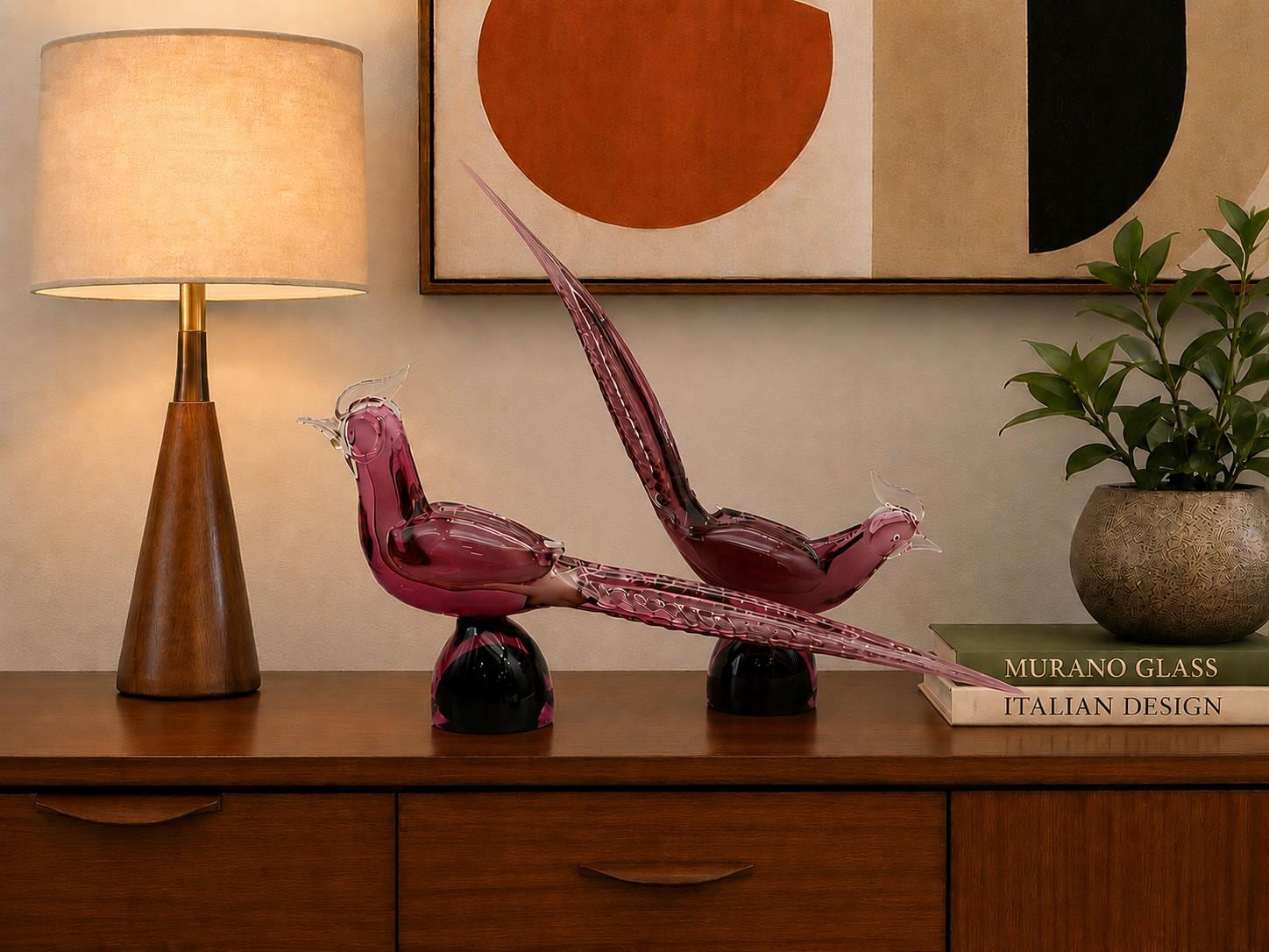 Alfredo Barbini Murano Glass Birds - Etsy