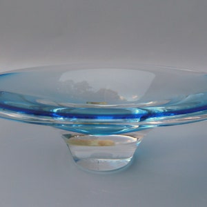 Kosta Boda Sapphire Tazza Plate, Kosta Boda Atelje Goran Warff Sapphire Series, Goran Warff Kosta Glass Centerpiece Plate Small 162885521