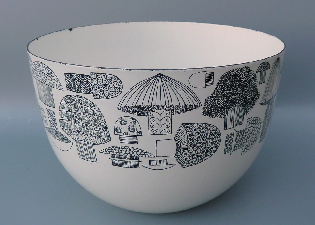 Finel Arabia Enamel Mushroom Bowl, Finel Mushroom Enamel Bowl, Kaj