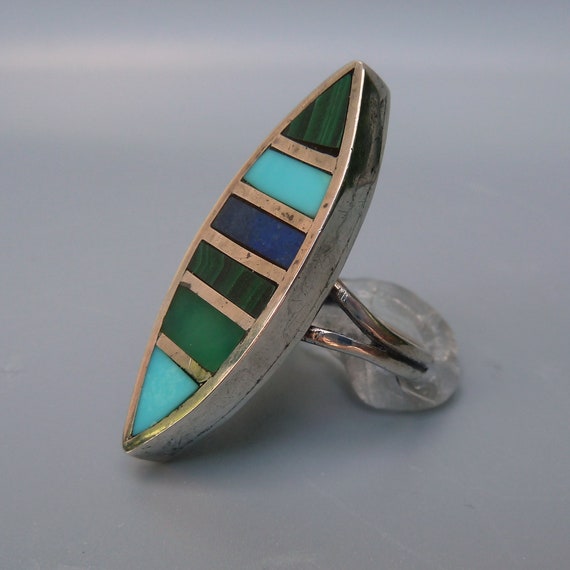 Southwest Turquoise Ring, Native American Turquoi… - image 9