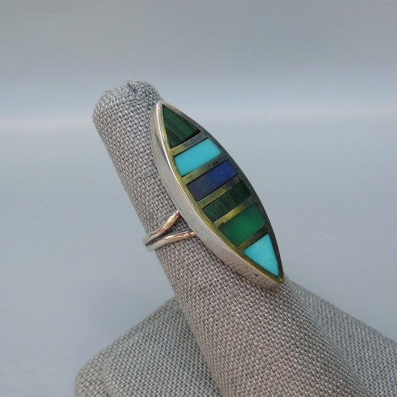 Southwest Turquoise Ring, Native American Turquoi… - image 6