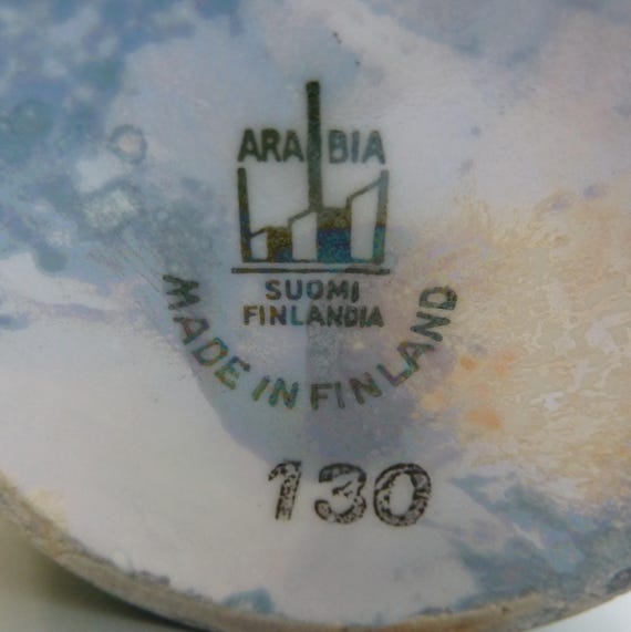 食器 ARABIA FINLAND 2 Arabia Finlandia Suomi Blue & White Porcelain # 1 & 3 Also