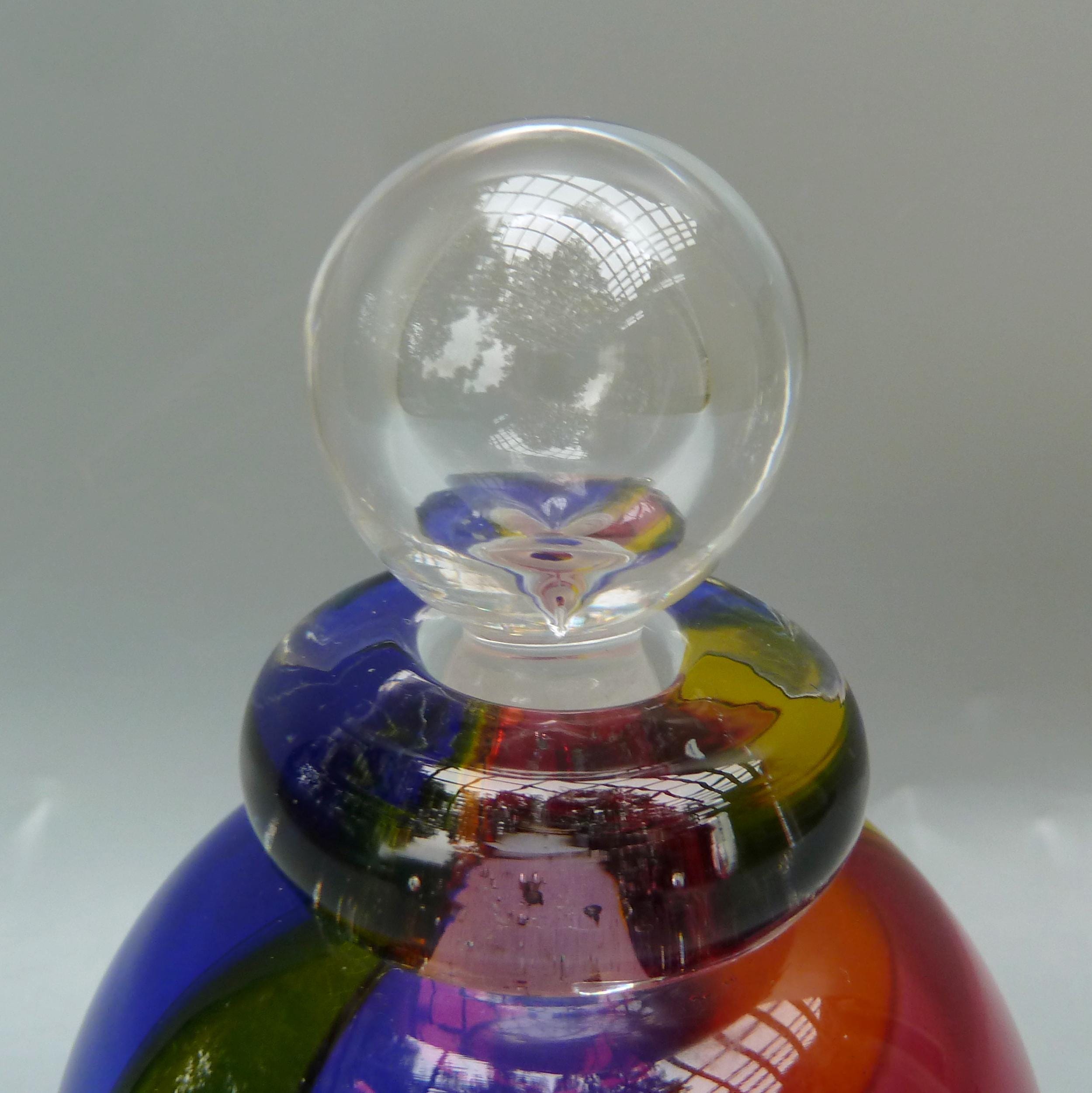Murano Glass Archimede Seguso サイン入り　香水ビン Archimede Seguso for Tiffany Murano Glass Rainbow Perfume Bottle