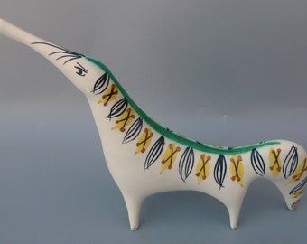 Roberto Rigon Ceramic Horse Figurine, Rigon Pottery Horse Sculpture, Rigon Etruria Arte Nove Vicenza, Midcentury Italian Pottery,Fantoni Era