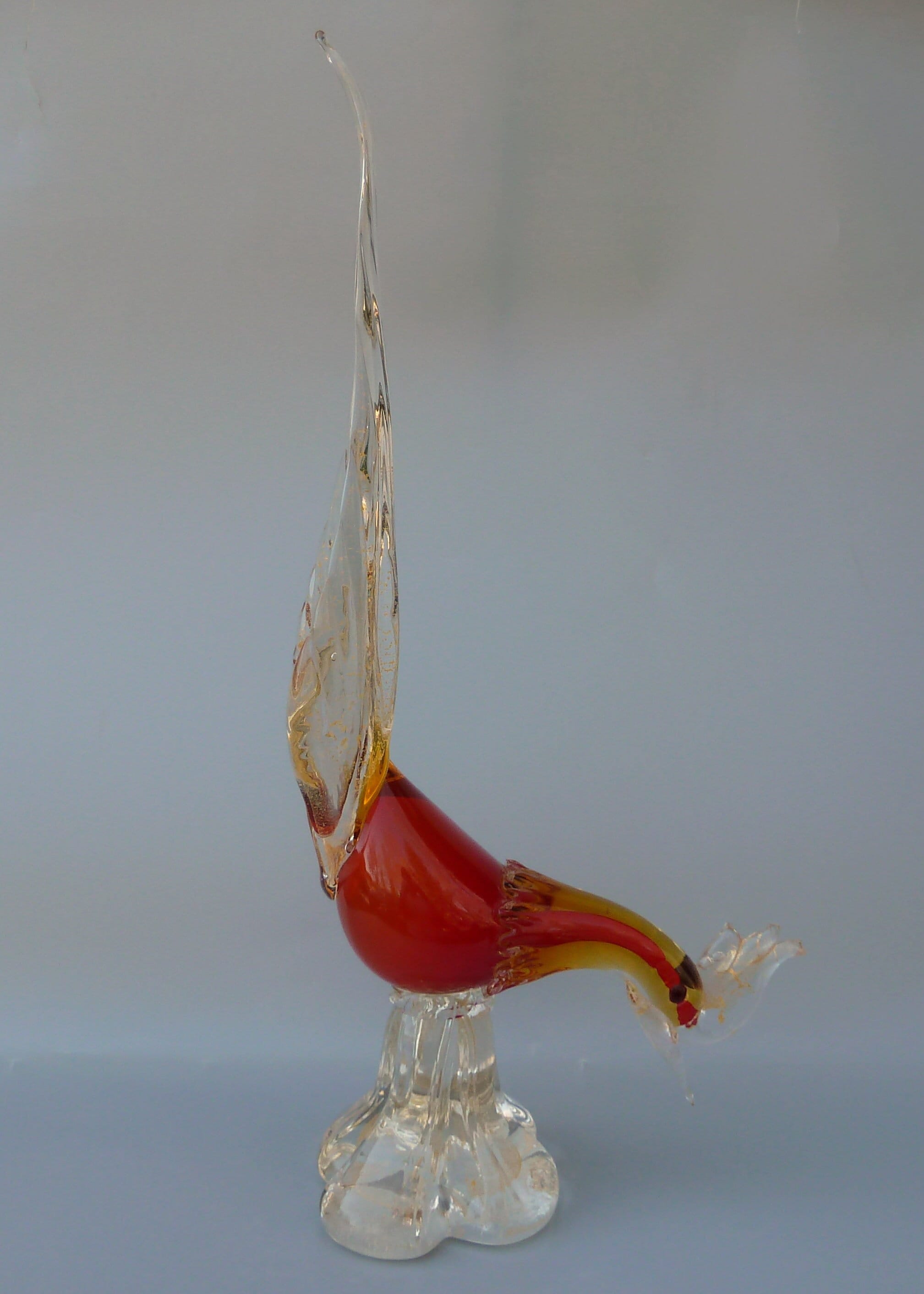 Fratelli Toso Glass Pheasant, Fratelli Toso Murano Blown Glass