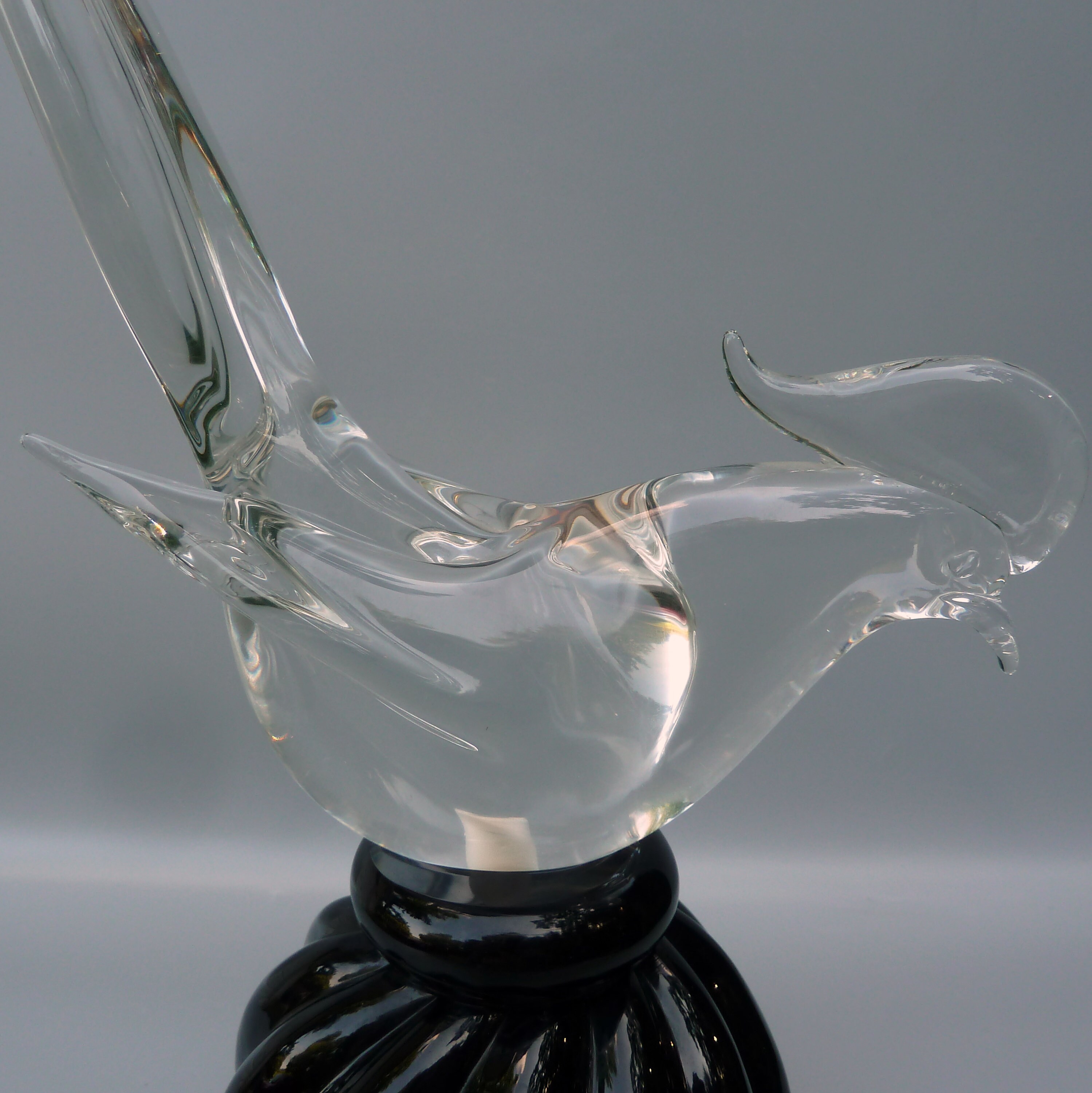 Archimede Seguso Glass Bird Figurine,seguso Glass Decanter